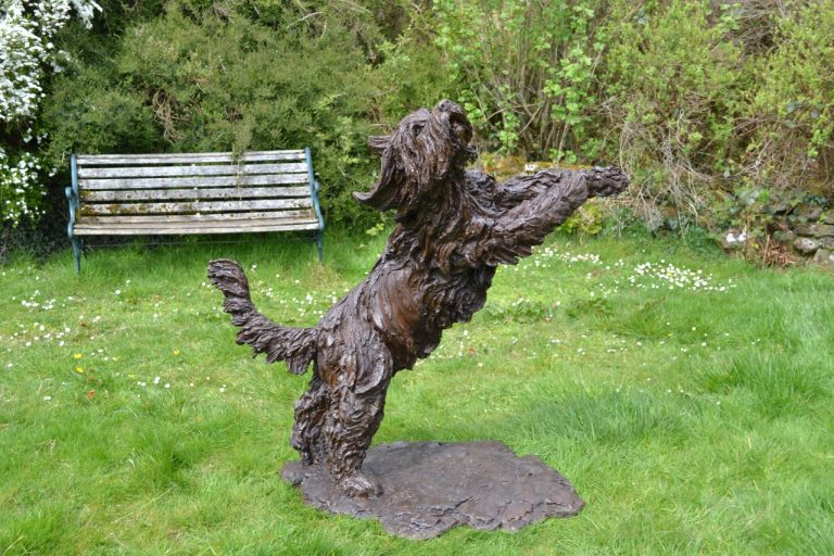 Leaping Bearded Collie by Tanya Russell - Starting at £3,950