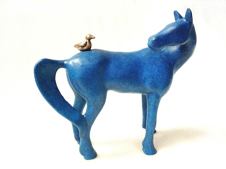 Blue horse and Bird by Suzie Marsh - £2,275